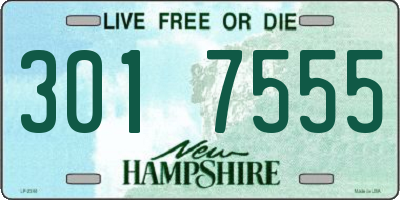 NH license plate 3017555
