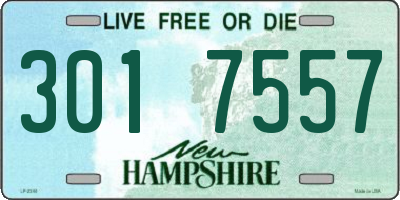 NH license plate 3017557