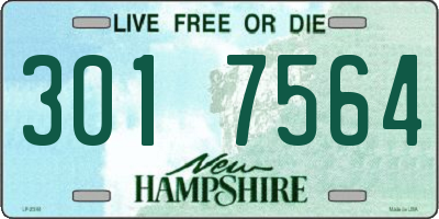 NH license plate 3017564