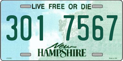 NH license plate 3017567