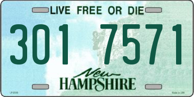 NH license plate 3017571