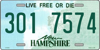 NH license plate 3017574