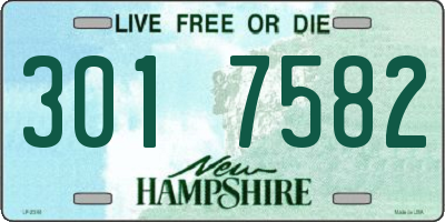 NH license plate 3017582