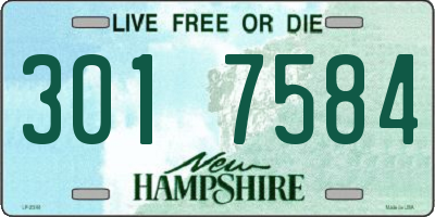 NH license plate 3017584