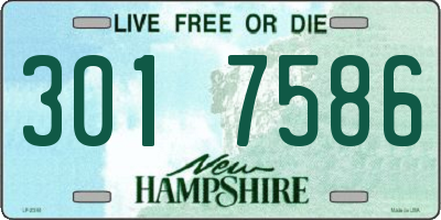 NH license plate 3017586