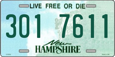 NH license plate 3017611