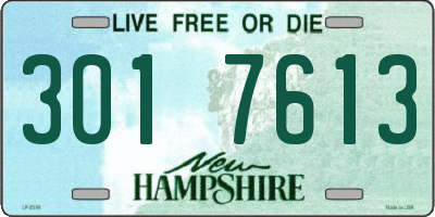 NH license plate 3017613