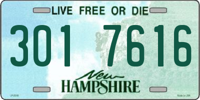 NH license plate 3017616