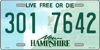 NH license plate 3017642