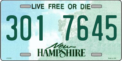 NH license plate 3017645