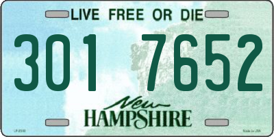 NH license plate 3017652