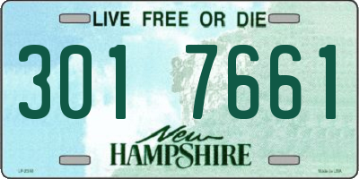 NH license plate 3017661