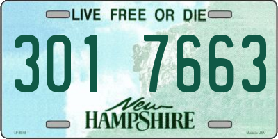 NH license plate 3017663