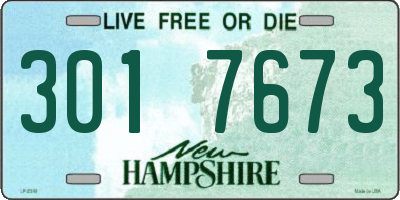 NH license plate 3017673