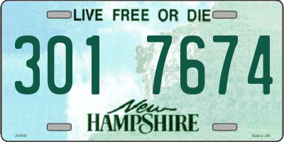 NH license plate 3017674