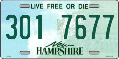 NH license plate 3017677