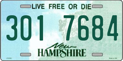 NH license plate 3017684