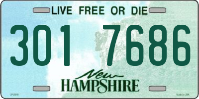 NH license plate 3017686
