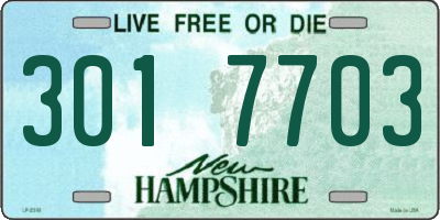 NH license plate 3017703