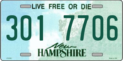 NH license plate 3017706