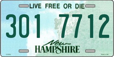 NH license plate 3017712