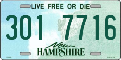 NH license plate 3017716