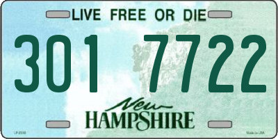 NH license plate 3017722