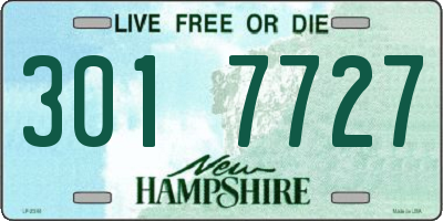 NH license plate 3017727