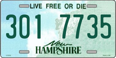 NH license plate 3017735