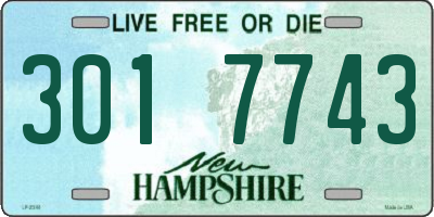 NH license plate 3017743