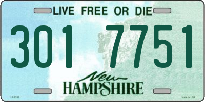 NH license plate 3017751