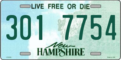 NH license plate 3017754