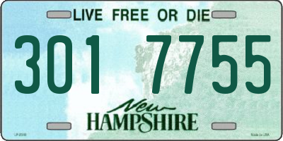 NH license plate 3017755