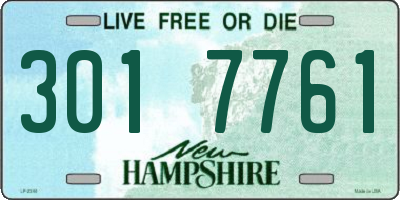 NH license plate 3017761