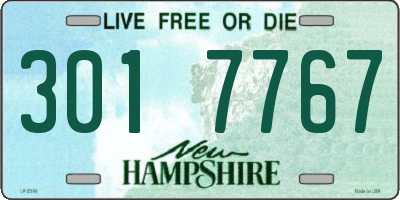 NH license plate 3017767