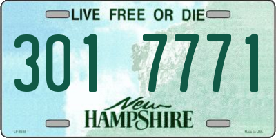NH license plate 3017771