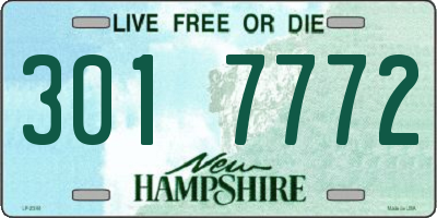 NH license plate 3017772
