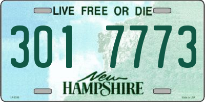 NH license plate 3017773