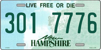NH license plate 3017776
