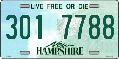 NH license plate 3017788