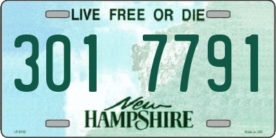 NH license plate 3017791