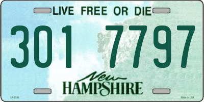 NH license plate 3017797