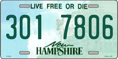 NH license plate 3017806