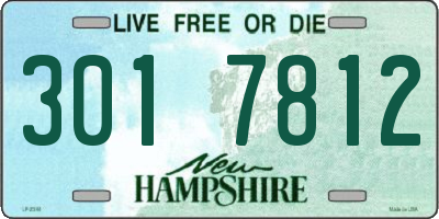 NH license plate 3017812