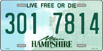 NH license plate 3017814