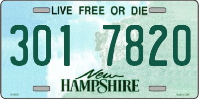 NH license plate 3017820