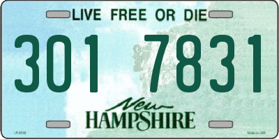 NH license plate 3017831