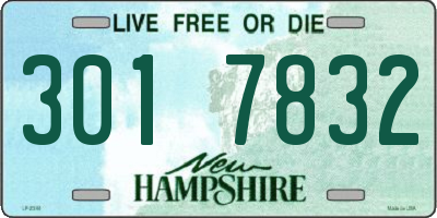 NH license plate 3017832