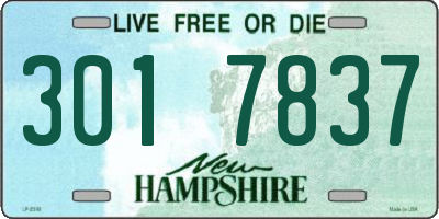 NH license plate 3017837