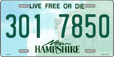 NH license plate 3017850